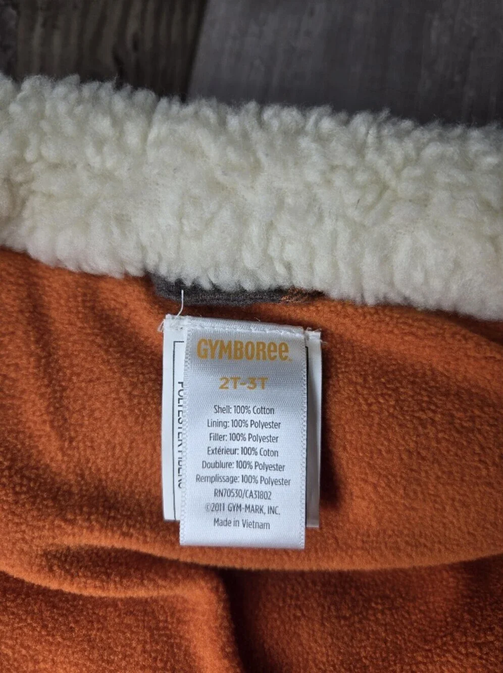 Gymboree Toddler Boy Orange and Brown Buffalo Plaid Puffer Vest Size 2T-3T NWOT